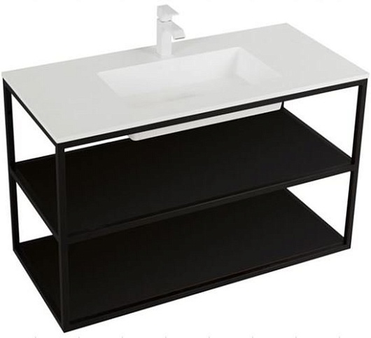 Cezares Каркас под раковину двухъярусный Cadro 80 Nero – картинка-5