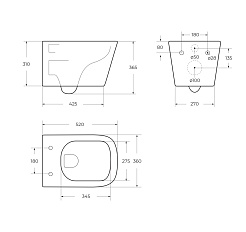 BelBagno Унитаз подвесной Ardente-C BB3202CHR-MB – фотография-9