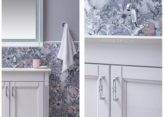 Aquanet Комплект мебели Селена 90 белый/патина серебро – фотография-10