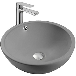 Aquatek Накладная раковина 44 AQ5354-MG матовая серая – фотография-1