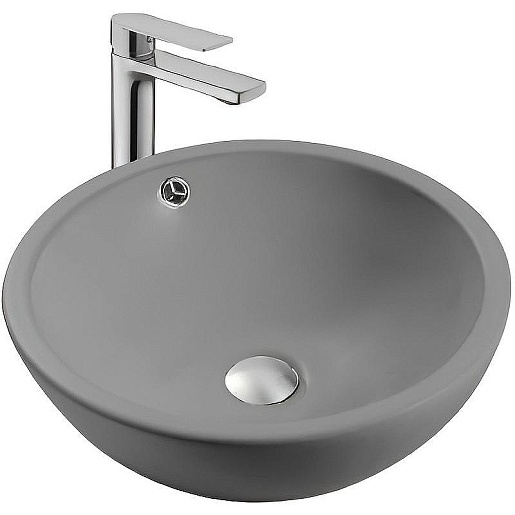 Aquatek Накладная раковина 44 AQ5354-MG матовая серая – фото, картинка, фотография-1