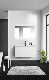 BelBagno Тумба с раковиной Albano 100 подвесная Bianco Lucido – фотография-5
