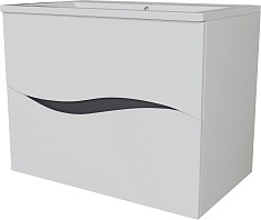 Mixline Тумба под раковину Лайф 70 подвесная белая