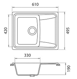 Granfest Мойка кухонная Standart GF-S610L Белый – фотография-3