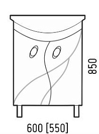 Corozo Тумба с раковиной Наина 60 – фотография-2