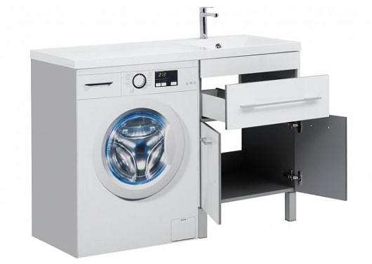 Aquanet Тумба с раковиной Верона 120 R напольная белая – картинка-3