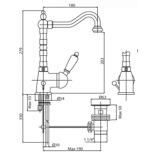 Cezares Смеситель ELITE-LSM2-01-Bi для раковины – фотография-2
