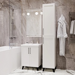 Mixline Тумба с раковиной Риф 60 2 створки белая – фотография-6