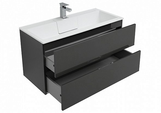 Aquanet Мебель для ванной Алвита 100 серый антрацит – картинка-15