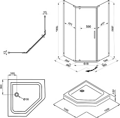 Triton Душевой уголок Дека-Блэк 100/100 Щ0000062934 – фотография-8
