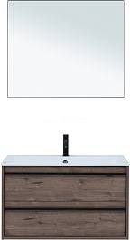 Aquanet Мебель для ванной Lino 90 подвесная дуб веллингтон – фотография-1