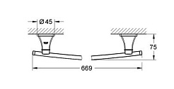 Grohe Полотенцедержатель Grandera 40629000 60 см – фотография-2