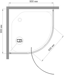 Royal Bath Душевой уголок HKV-C-CH 90х90х185 – фотография-3