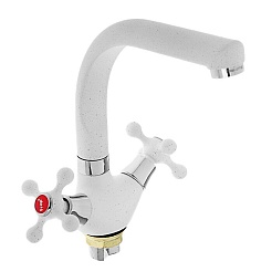 Frap Смеситель для кухни H5408 F5408-8 белый – фотография-1