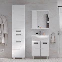 Volna Зеркальный шкаф Joli 60 L белый – фотография-8