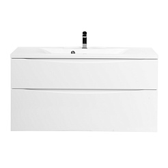 BelBagno Тумба под раковину Marino-H60 100 подвесная Bianco Lucido – фотография-2