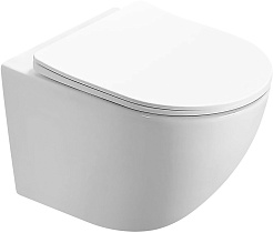 Azario Унитаз подвесной Trevi AZ-0093UQ3 безободковый белый – фотография-1