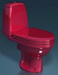 Oscar Унитаз-Компакт "Бордовый" микролифт – фотография-4