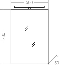 СанТа Зеркальный шкаф Стандарт 50 фацет свет белый – фотография-5
