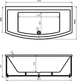Vagnerplast Акриловая ванна INSPIRA 190 – фотография-3