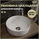 Teymi Раковина накладная в ванную Lina D31 белая T51101 – фотография-16