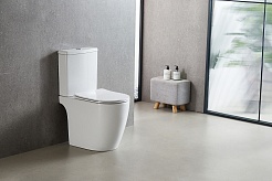 Azario Унитаз-компакт Leo AZ-1253CT безободковый с бачком с сиденьем микролифт белый – фотография-3