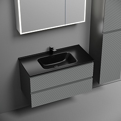 Sancos Тумба с раковиной Folk 90 ergraut soft раковина Element 91 CN7002MB – фотография-2