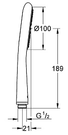 Grohe Душевая лейка "Rainshower Icon 100 27375000" – фотография-3