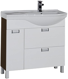 Aquanet Тумба с раковиной "Сити 90" R венге (177502) – фотография-1