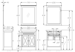 Opadiris Зеркало для ванной Палермо 70 белое матовое – фотография-5