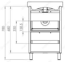 Aquanet Тумба с раковиной "Гретта 60" 2 ящика (177017) – фотография-6