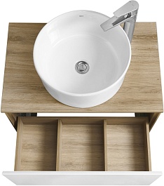 Акватон Мебель для ванной Либерти 70 Mila 40 белая/дуб эльвезия – фотография-5