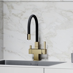 Sancos Смеситель для кухни Arno SC4005BG брашированное золото PVD покрытие – фотография-2