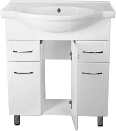 Style Line Тумба под раковину Эко Стандарт №26 75 (Байкал) белая – фотография-3
