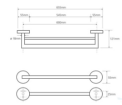 Bemeta Держатель полотенца двойной Omega 104204052 – фотография-2
