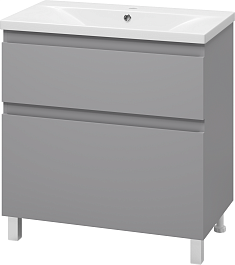 Misty Тумба с раковиной Лаки 80 серая – фотография-2