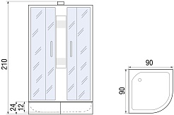 River Душевая кабина REIN 90/26 МТ Б/К – фотография-13