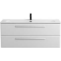 Cezares Тумба с раковиной Eco Cer-N 120 bianco opaco CZR-8073-120 ручки сатин – фотография-2