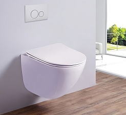 Esbano Унитаз Lotus подвесной безободковый белый – фотография-2