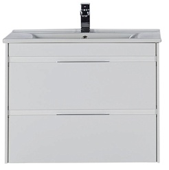 Aquanet Тумба с раковиной "Тулон 85 " белая – фотография-6