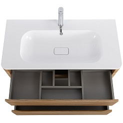 Cezares Тумба с раковиной Relax 100 подвесная дуб карамельный – фотография-6