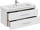 СанТа Тумба под раковину Вегас 105 подвесная белая – фотография-6