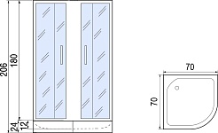Мономах Душевой уголок ДУ 70/180 С МЗ – фотография-3