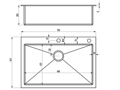 Zorg Кухонная мойка Inox RX-7551 – фотография-2