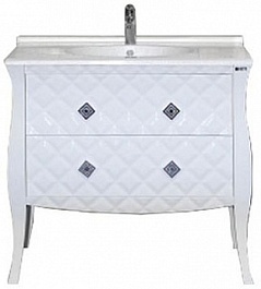 Misty Тумба с раковиной Charme 100 белая – фотография-1