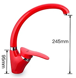 Frap Смеситель для кухни H01 F4101-13 красный – фотография-3