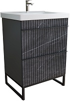 Mixline Тумба под раковину Окленд 60 графит мрамор