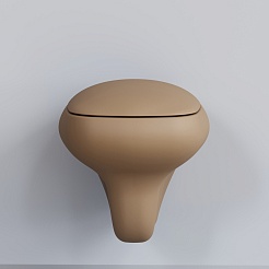 Ambassador Сиденье для унитаза Diamond темно-бежевое матовое – фотография-6