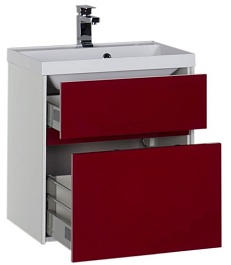 Aquanet Мебель для ванной "Латина 60" бордо 2 ящика (181079) – фотография-3