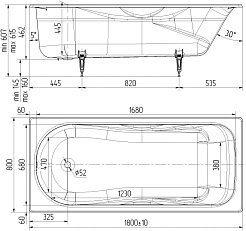 Maroni Ванна чугунная Grande 180х80 – фотография-3